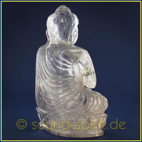 Buddha aus Bergkristall, 1090 Gramm, 16 x 11 cm